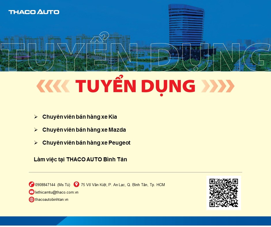 THACO AUTO Bình Tân tuyển dụng