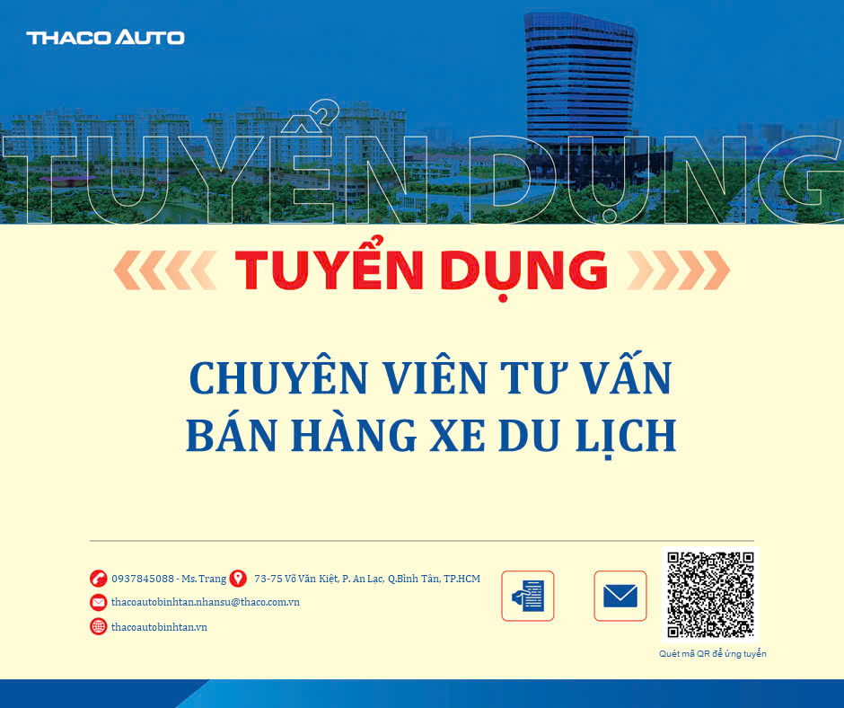 THACO AUTO Bình Tân tuyển dụng 2025